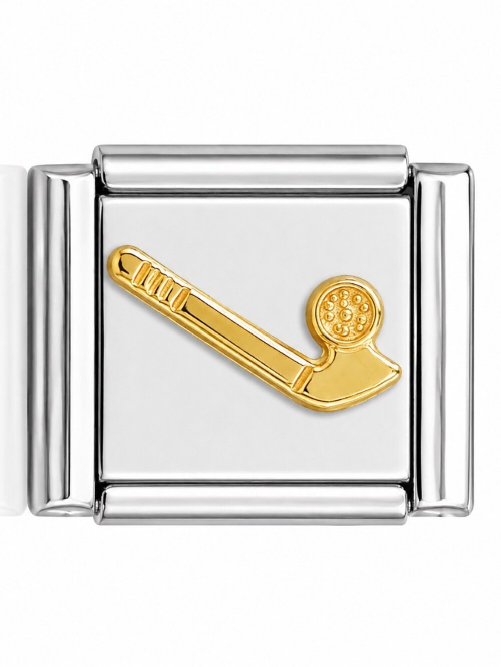 Nomination Golf Club & Ball Charm Link 18k Gold Stainless Steel Retired